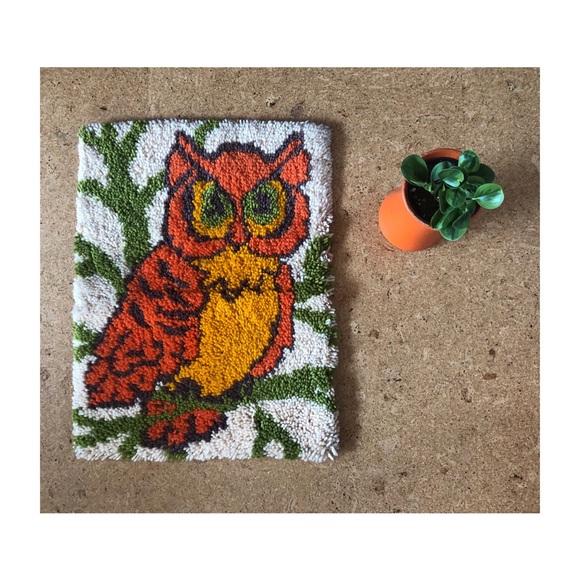 Other - True Vintage Handmade Owl Wall Hanging
